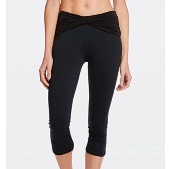 FABLETICS | Wrap Waist Leggings Cropped Black S - Picture 1 of 8
